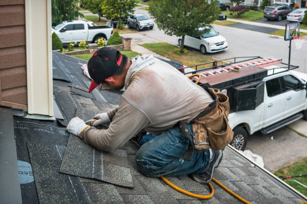 Professional Roofing technician working in Livermore Falls, ME